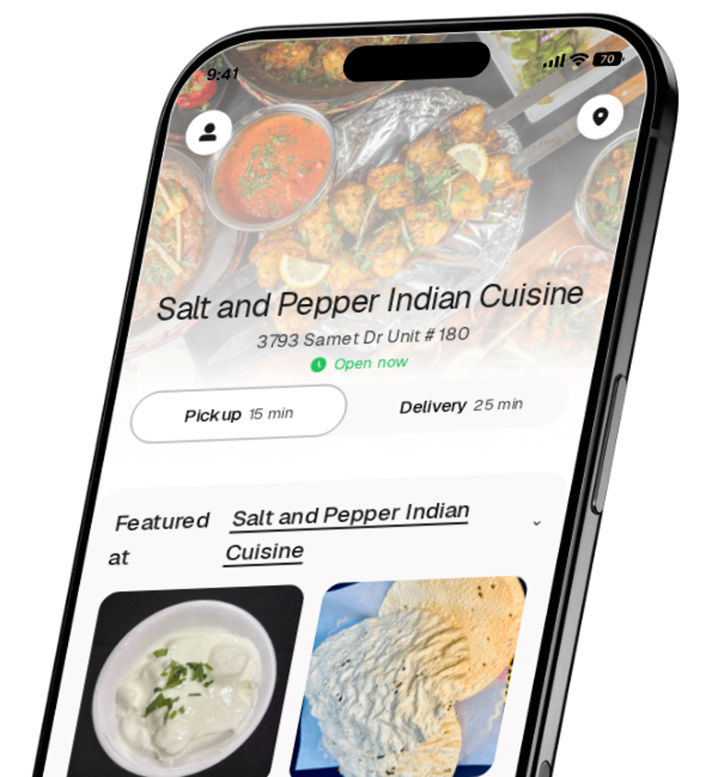 Salt and Pepper Indian Cuisine app preview