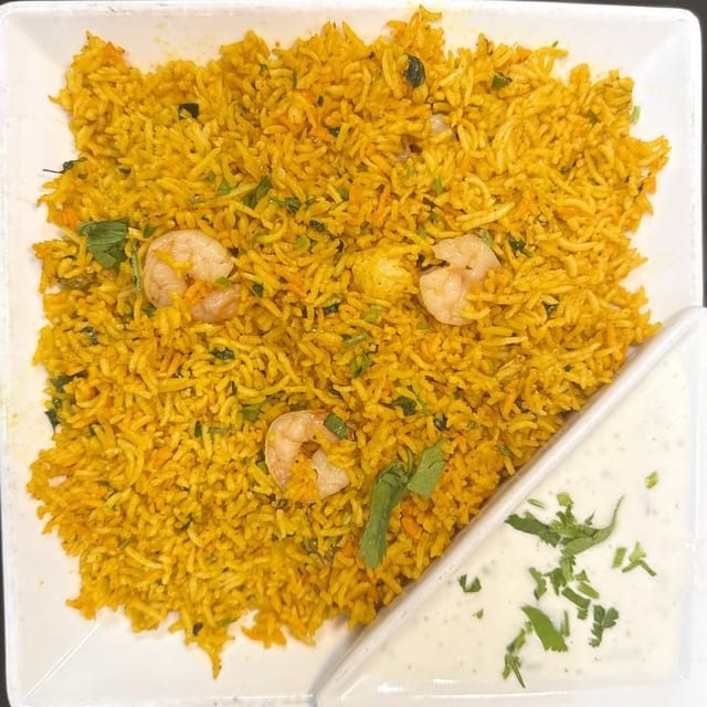 Shrimp Biryanis.