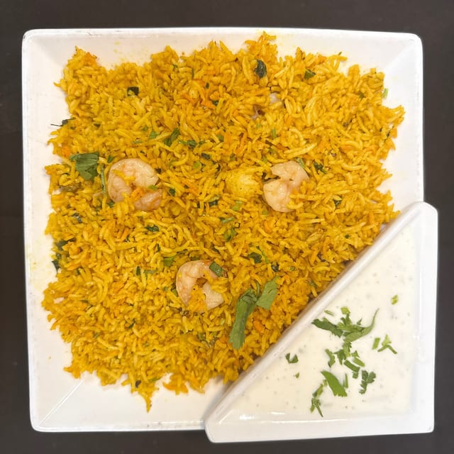 Shrimp Biryani.