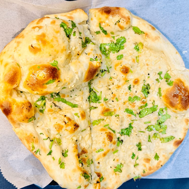 Delicious Garlic Naan Awaits