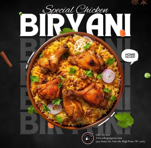 Traditional Pakistani Cuisine Near Me in High Point, NC 2 Chicken Biryani at Salt N Pepper NC