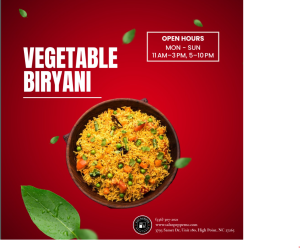 Best Vegetarian Indian Restaurant in High Point 2 Vegetable Biryani Flavorful Vegetarian Dishs